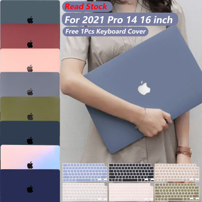 Newest 2021 Matte Crystal Case Cover for Macbook Pro 14 16 A2442 A2485 M1 Pro Max Keyboard Cover Skin Palm Cover Sticker Anti scratch Track Pad Film Touch Screen Protector