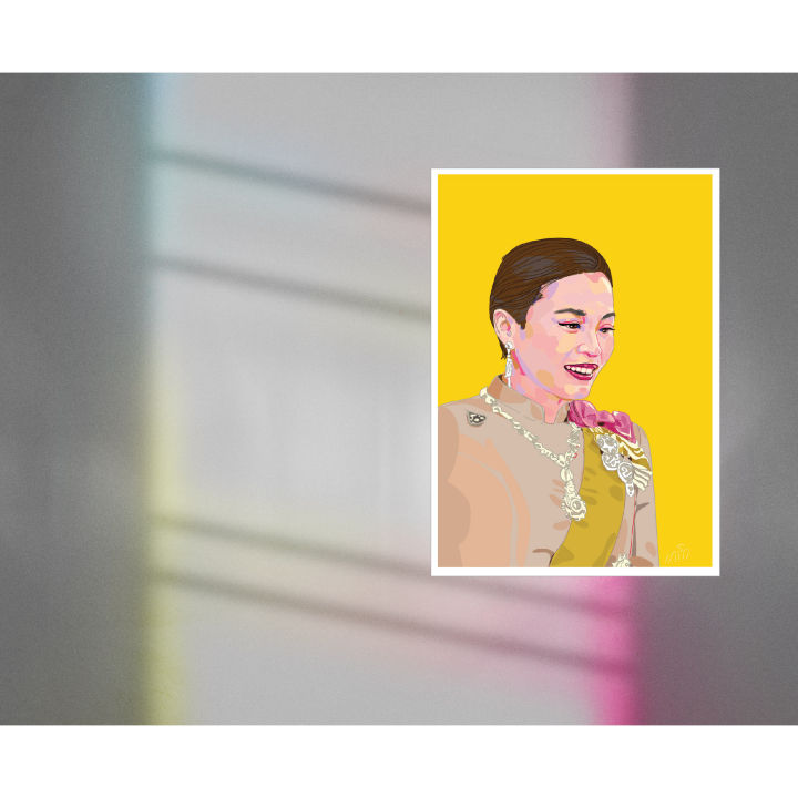 ภาพวาด-พระราชินีสุทิดา-ในรัชกาลที่-10-iil-r10-02-ภาพวาดเวคเตอร์-จากโปรแกรม-illustrator-งานปริ้นท์เลเซอร์