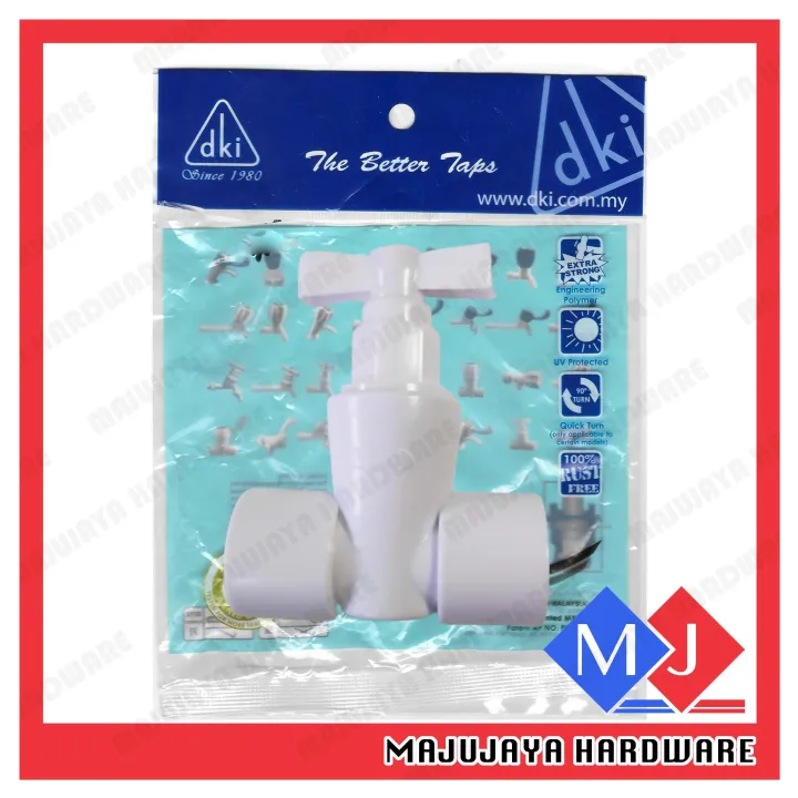 DKI 20MM PVC Plastic Stop Cock Stop Valve Stopcock Faucet Kepala Paip Lazada