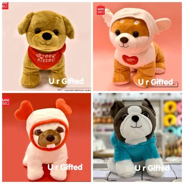 pug soft toy miniso