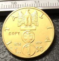 1936 Itlay 50 Lire คัดลอก