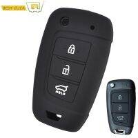 ซิลิโคนที่สำคัญที่ครอบคลุมกรณีสำหรับ Hyundai Solaris 2 Elantra Kona I30 I35 I40ทูซอน2017 2018 Keyless Fob เชลล์ผิวผู้ถือป้องกัน