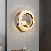 Classic Led Wall Light Ring Gorgeous Golden Lamps for Living Room Bedroom Corridor Home Decorative Lighting Elegant Lights