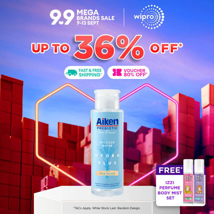 AIKEN PREBIOTIC HYDRA MICELLAR WATER 300ML / Makeup Remover / Skin care