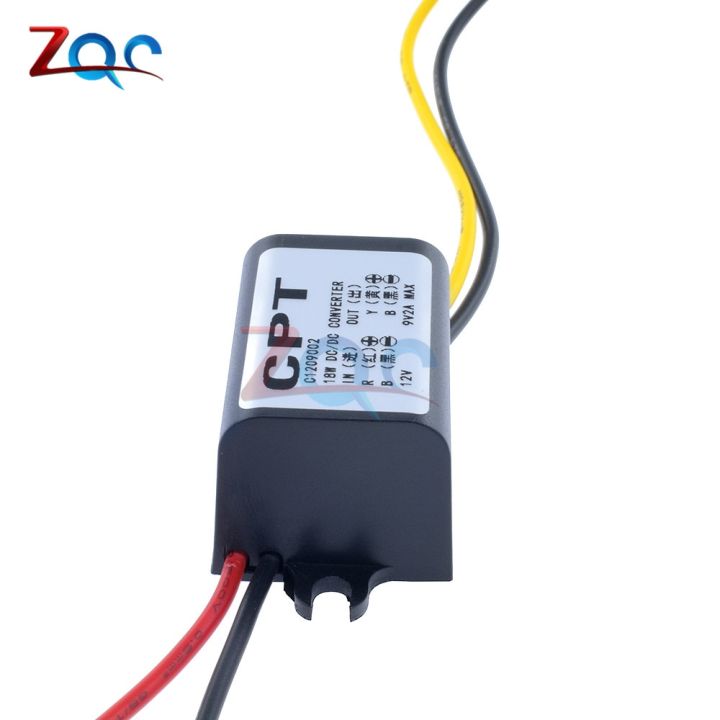 tech-savvy-dc-to-dc-converter-12v-step-down-to-9v-2a-15w-dc-inverter-commutator-translator-โมดูลกันน้ำ