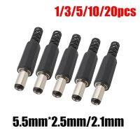 5.5mm*2.1mm DC Power Male Plug 5.5mm x 2.5mm Jack Adapter DC Plugs Solder Type Connector 5.5*2.5mm For DIY Electronics Projects  Wires Leads Adapters