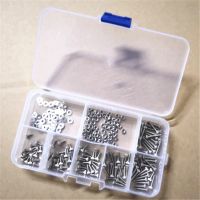 250pcs/box m1.6 m2 m2.5 M3 Stainless Steel Hex Socket Screws Bolt With Hex Nuts Washers Assortment Kit