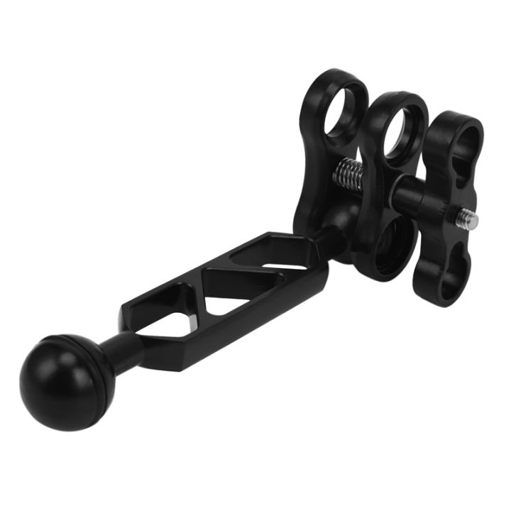 aluminum-alloy-scuba-diving-light-torch-dual-ball-joint-arm-and-2-butterfly-clip-clamp-mount-for-underwater-photography-camera