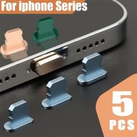 5PCS Metal Dust Plug for Iphone 14 Charging Port Protector Cover for Iphone 14 13 13pro Anti-Dust Dirt Plug Phone Accessories