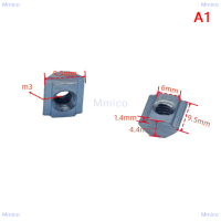 Mmico 10ชิ้นน็อต M3 M5 M4 M8 M6 M10 T-Block ทรงสี่เหลี่ยม T-Track แบบเลื่อนได้สำหรับตัวยึดอลูมิเนียมโปรไฟล์2030 4045