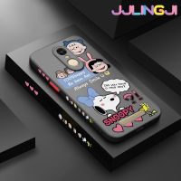 Jlingji เคสสำหรับ Xiaomi Redmi โน๊ต3 Note 3 Pro Note 2เคสลายการ์ตูน Smile Snoopy บางมีน้ำค้างแข็งโปร่งใสแข็งขอบสี่เหลี่ยมกันกระแทกปลอกซิลิโคนคลุมทั้งหมดเคสนิ่มสำหรับป้องกัน