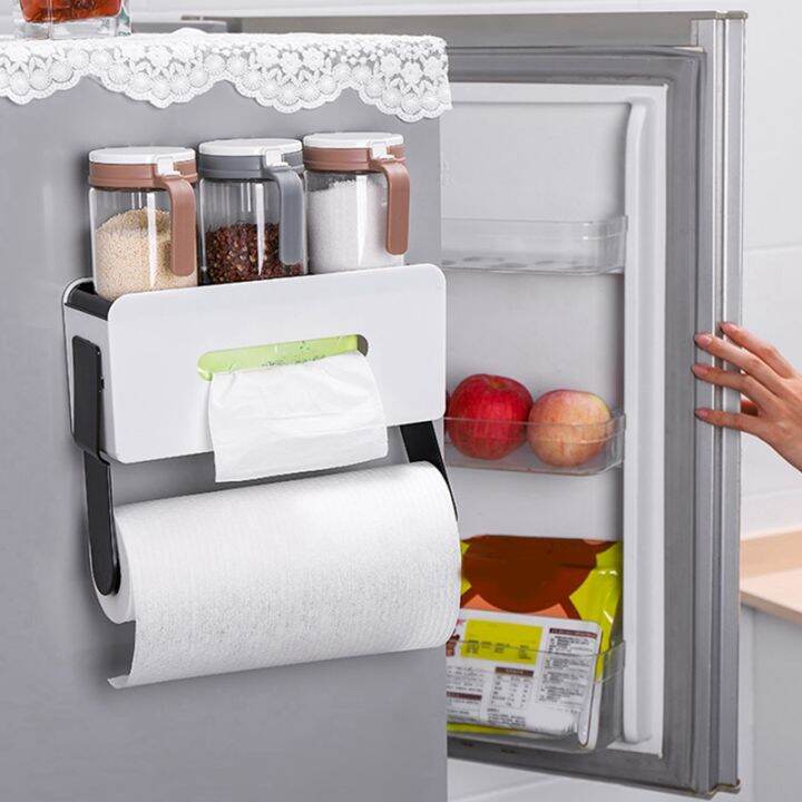 spice-rack-for-refrigerator-kitchen-storage-rack-paper-towel-holder-refrigerator-side-hanging-organizer-shelf