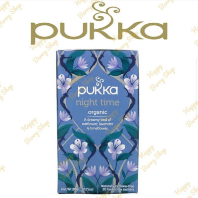 ชา PUKKA Organic Herbal Tea 🍃⭐NIGHT TIME⭐🍵 ชาสมุนไพรออแกนิค ชาเพื่อสุขภาพจากประเทศอังกฤษ 1 กล่องมี 20 ซอง