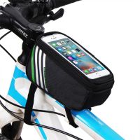 2023✲✱㍿ Rainproof Bicycle Bag Frame Front Top Tube Cycling Bag Reflective 6.5in Phone Case Touchscreen Bag MTB Bike Accessories