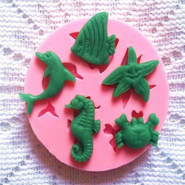 silicone-fondant-mold-for-baking-chocolate-candy-molds-for-baking-sea-animals-silicone-mold-sea-shell-fondant-mold-specimen-display-mold-epoxy-mold-silicone-molds-resin-molds