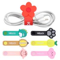 1 Buah Lucu Buah Bunga Pengikat Kabel Silikon Multifungsi Pengatur Kabel Pelindung Bookmark Headset Kabel Penyimpanan Data