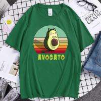 T Shirt Kawaii Cartoon Avocado Printing Tshirt Male Short Sleeve Fashion Harajuku Tshirts Man Oversized Casual Clothing Mens S-4XL-5XL-6XL