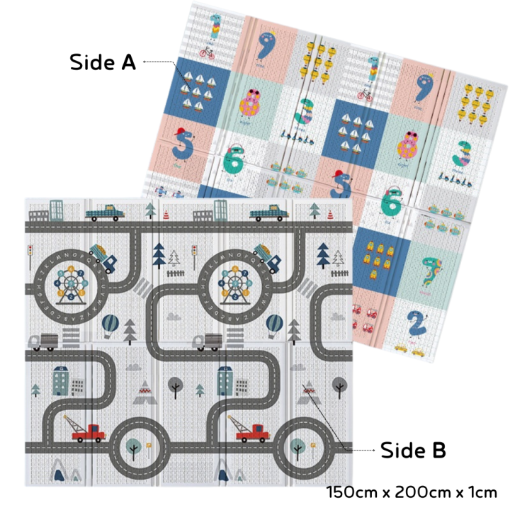 XPE Playmat (150cm x 200cm x 1cm) Elephant in the village / Numeric Lazada