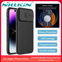 Nillkin เคส เคสโทรศัพท์ Apple iPhone 15 14 13 12 11 Pro Max Plus Case Camshield Pro MagSafe Slide Camera Protection Shockproof Bumper Back Cover iphone15 casing