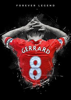 โปสเตอร์ Steven Gerrard เจอร์ราร์ด Liverpool โปสเตอร์ติดผนัง ของแต่งบ้าน ติดผนัง 77poster