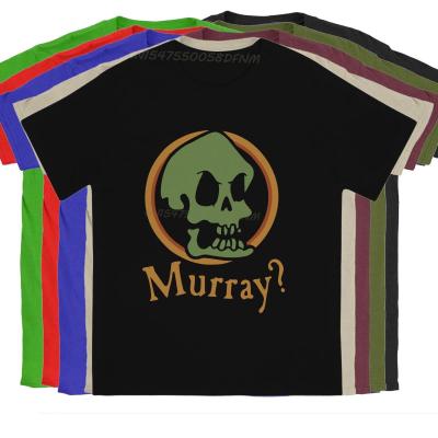 Mens T-Shirt Murray Anime Pure Cotton Tee Shirt Men T Shirts Monkey Island Game LeChuck Elaine Guybrush T-shirts Summer Tops