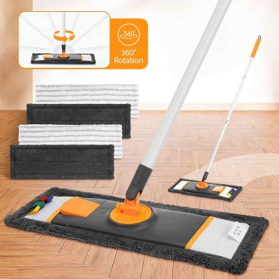 4pcs Flat Mops for Washing Floor Window House Cleaner Cleaning Tool Squeeze Microfiber Replacement Accessories Household Tools
