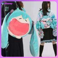 XIHONEY ตุ๊กตาผ้าพลัฌ กระเป๋าสะพายไหล่ Hatsune Miku คอสเพลย์อะนิเมะ ฮาราจูกุ กระเป๋าเป้เดินทาง คาวาอิ จุได้มาก กระเป๋าเป้สะพายหลัง หญิงหญิงหญิง