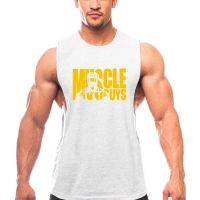 เสื้อกล้ามผ้าฝ้าย พิมพ์ลายตัวอักษร muscleguys