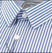 Áo sơ mi dài tay from regular fit ATTOM tôn dáng màu sọc xanh blue đậm có