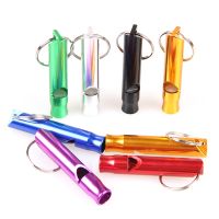 Lovely Whistle Car Keychain For Women Men Aluminum Alloy Outdoor First Aid Train Whistle Key Ring Holder