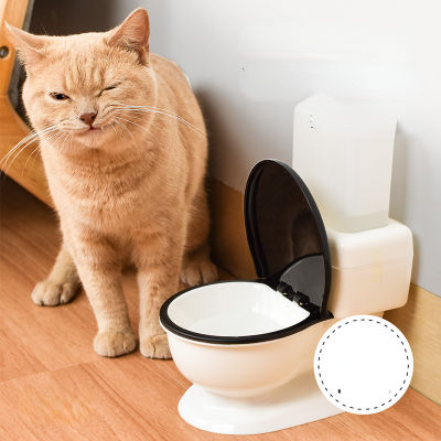 Cat Spoof Toilet Water Dispenser Shape ชามดื่ม Water Flow ถอดปลั๊กอัตโนมัติ Water Feeding Artifact Feeders อุปกรณ์