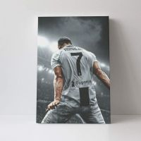 Cristiano Ronaldo โปสเตอร์ผ้าใบวาดภาพภาพพิมพ์ติดผนัง16x24in(40*60ซม.) ของตกแต่งบ้าน Unframe