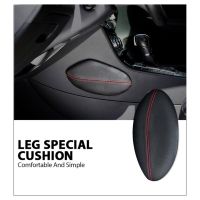 Car Foot Support Pillow Leg Support Car Seat Cushion Leather Leg Cushion Knee Pad Thigh Support Pillow Car Interior Accessories