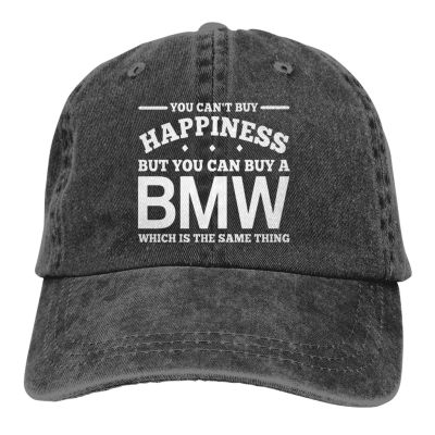2023 New Fashion Bmw You Cant Buy Happiness But You Buy Bmw Fashion Cowboy Cap Casual Baseball Cap Outdoor Fishing Sun Hat Mens And Womens Adjustable Unisex Golf Hats Washed Caps，Contact the seller for personalized customization of the logo