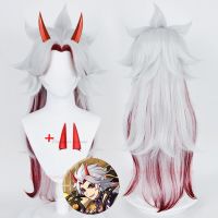 Genshin Impact Arataki Itto Cosplay Wig Prop Accessories Heat Resistant Wig Pre Styled Anime Wig Arataki Itto Horn