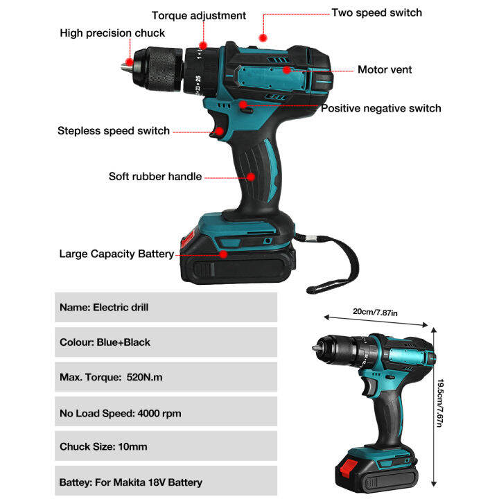 drillpro-3-in-1สว่านไขควงหัวจับดอก520n-13มม-298vf-ไร้สายสว่านไฟฟ้าสว่านเจาะสว่านอัตโนมัติกระแทกพร้อมสว่านไร้สายแบตเตอรี่ลิเธียมไอออน1-2รอบต่อนาทีสว่านปากกาเครื่องมือเจาะกระแทกไขควงไฟฟ้าแบบชาร์จไฟได้40