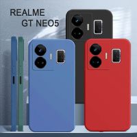 เคสฝาหลังคู่เคสกันกระแทกมือถือป้องกันเลนส์กล้องแฟชั่นสำหรับ Realme GT Neo 5 SE 5SE Neo5 5G ซิลิโคนเหลวเคสโทรศัพท์เนื้อนิ่ม TPU