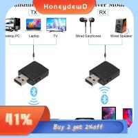 HONEYDEWD แบบพกพา อุปกรณ์ดิจิตอล Dongle ไร้สาย เครื่องรับเสียงเพลง เครื่องส่งสัญญาณ USB การ์ดเสียง อะแดปเตอร์ Bluetooth 5.0 3 ใน 1