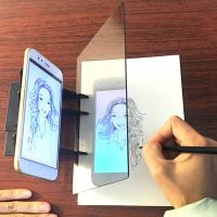 CHIPAL Tracing Drawing Board Waterproof Tablet Specular Mirror Reflection Dimming Graphic Art Copy Board Pad for iphone Phone Drawing  Sketching Table