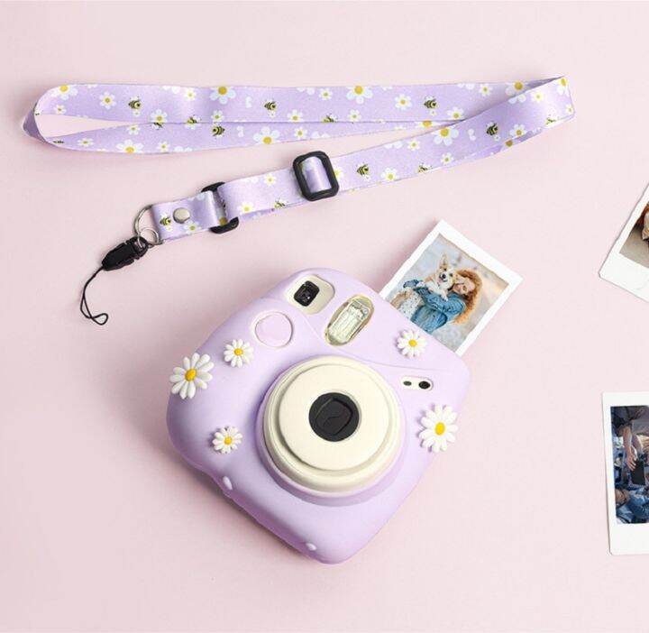 ถุงซิลิโคนสำหรับกล้องฟิล์มสำเร็จรูปสำหรับ-mini7โครงเปลือกนอกเคสพร้อม-tali-bahu-mini7กระเป๋าถือ