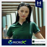 POLO MOS เสื้อโปโลผู้หญิง เนื้อผ้า Micro-X นุ่มสบาย น้ำหนักเบา รุ่น MLF-0125 มี 4 สี เขียว แดง เทา น้ำเงิน ( เสื้อทีม เสื้อยูนิฟอร์ม ใส่ลำลอง ก็ดูดี )