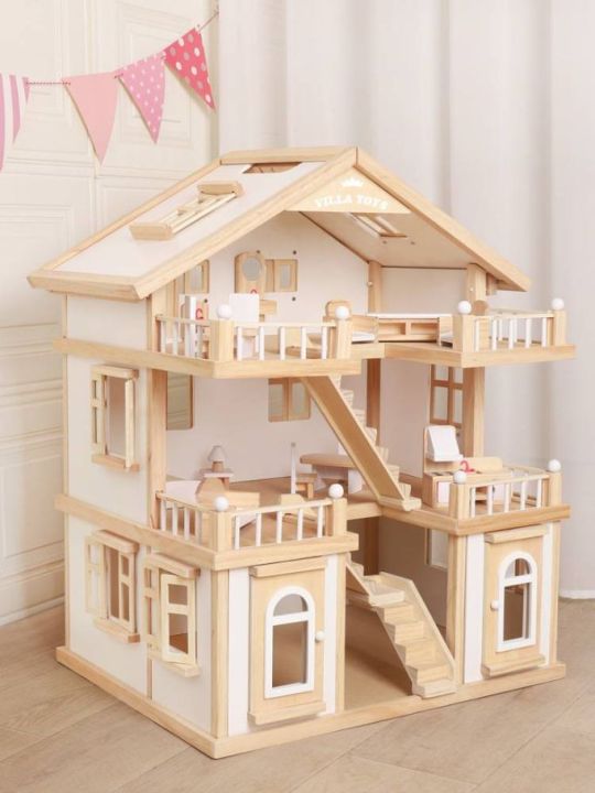 บ้านไม้-3ชั้น-ประกอบบ้านต่อของเด็กเล่นตุ๊กตา-house-ของขวัญสำหรับเด็ก-พร้อมส่ง