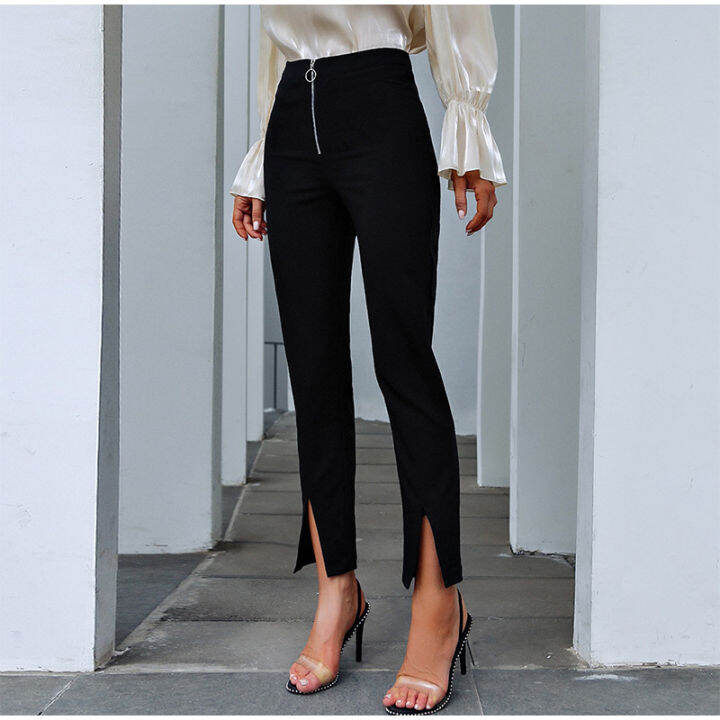 2021womens-black-split-pants-high-waist-zipper-solid-trousers-for-women-elegant-office-ladies-casual-2021-autumn-spring-fashion