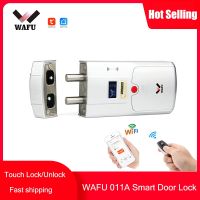 WAFU ประตู011A ระบบบลูทูธอัจฉริยะรหัสผ่านลายนิ้วมือ S Touch Keyless Door Deadbolt อัจฉริยะ