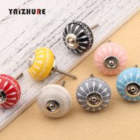 【CW】 40mm Pastoral style Color Painted Round Bedroom Pull Cabinet Door Drawer Handle Knobs