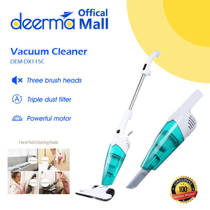 Deerma DX118C Portable Handheld Vacuum Cleaner Dust Collector 16000Pa Super Suction Lazada PH