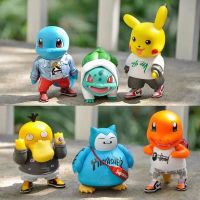 Hot Sales casual Pikachu figure cross-dressing Pikachu cute car-mounted claw machine gashapon ornaments