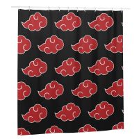 Japan Anime Akatsuki Clouds Bathroom Shower Curtain Konoha Neji Bathing Screen Curtain with 12 Hook