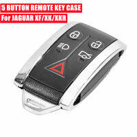 5ปุ่มรถระยะไกลสมาร์ท Keyless Fob กรณีเชลล์ W เจียระไนใบมีดที่สำคัญสำหรับจากัวร์ XF XK XKR 2007 2008 2009 2010 2012 X-Type S-Type