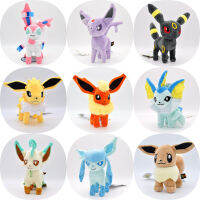 FUSHUN Eevee ตุ๊กตาผ้ากำมะหยี่ของเล่นตุ๊กตาตัวละครเกมภาพยนตร์การ์ตูนน่ารักสำหรับแฟนๆของตกแต่งบ้าน